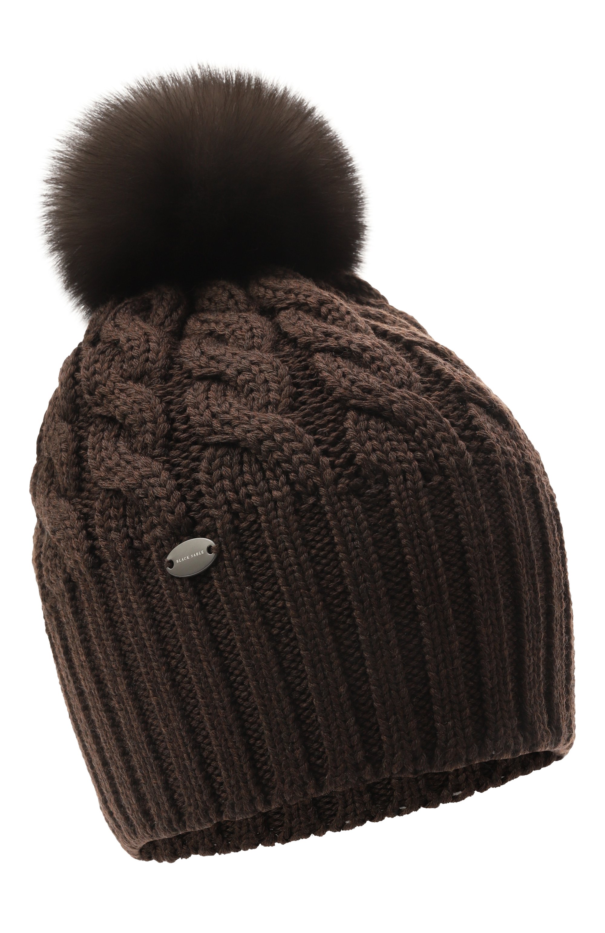 Шерстяная шапка mona с отделкой из соболя BLACK SABLE, арт. BS-24016, фото 1