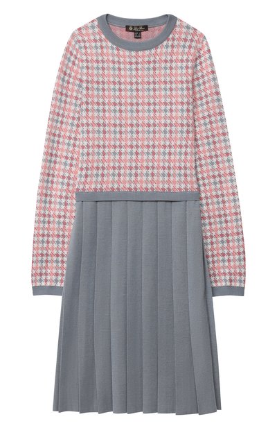 Платье из кашемира и шелка LORO PIANA розового цвета по цене 103000 руб., арт. FAL2302, фото 1 Платье из кашемира и шелка LORO PIANA, арт. FAL2302, фото 1