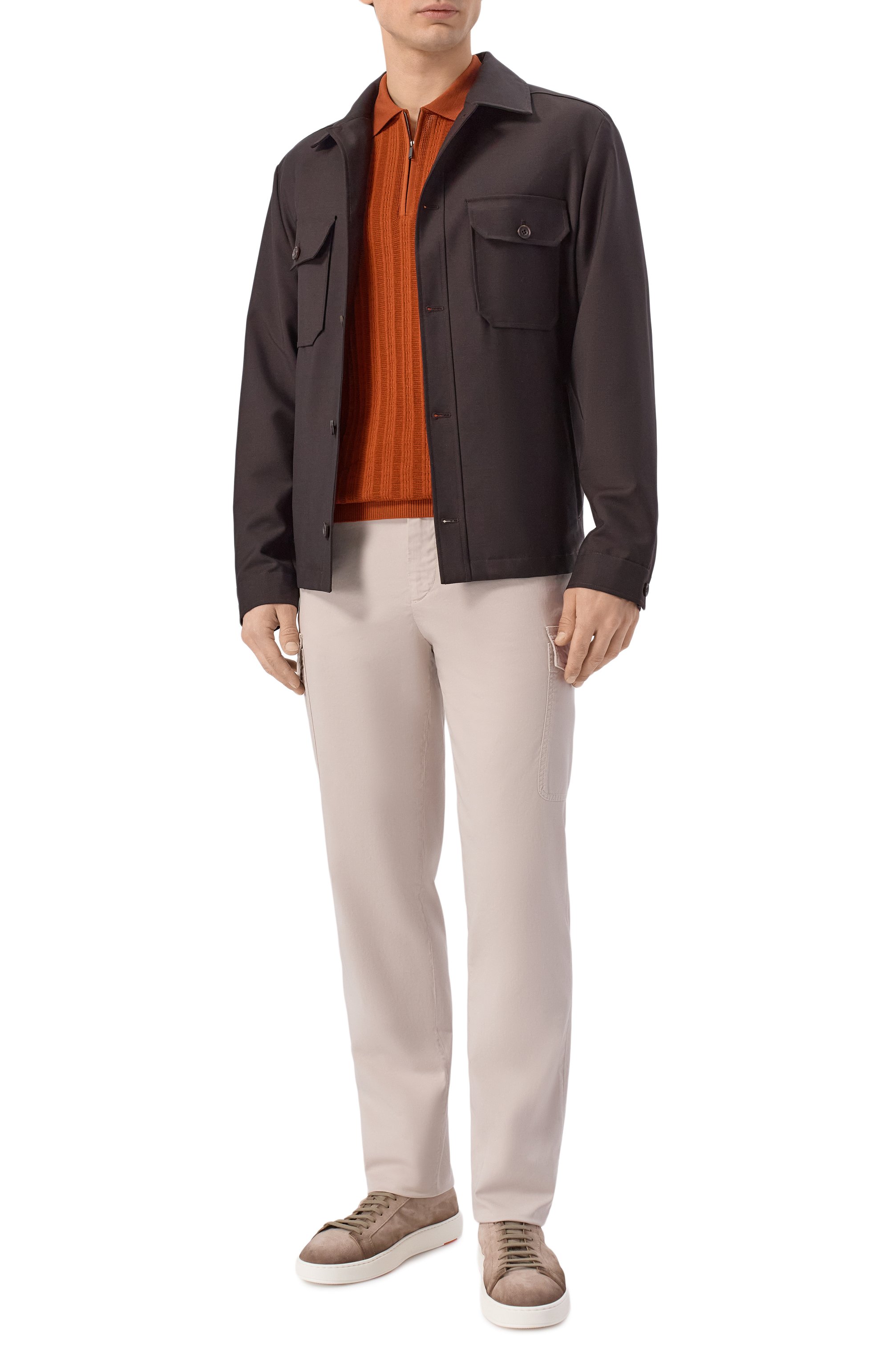 Поло из хлопка и шелка BOSS CAMEL оранжевого цвета по цене 52950 руб., арт. 50560052, фото 2 Поло из хлопка и шелка BOSS CAMEL, арт. 50560052, фото 2