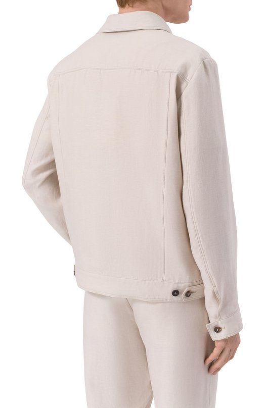 Куртка изо льна и шелка MVST M26.CSM.T403/TXAVI Бежевый  M26.CSM.T403/TXAVI Фото 4