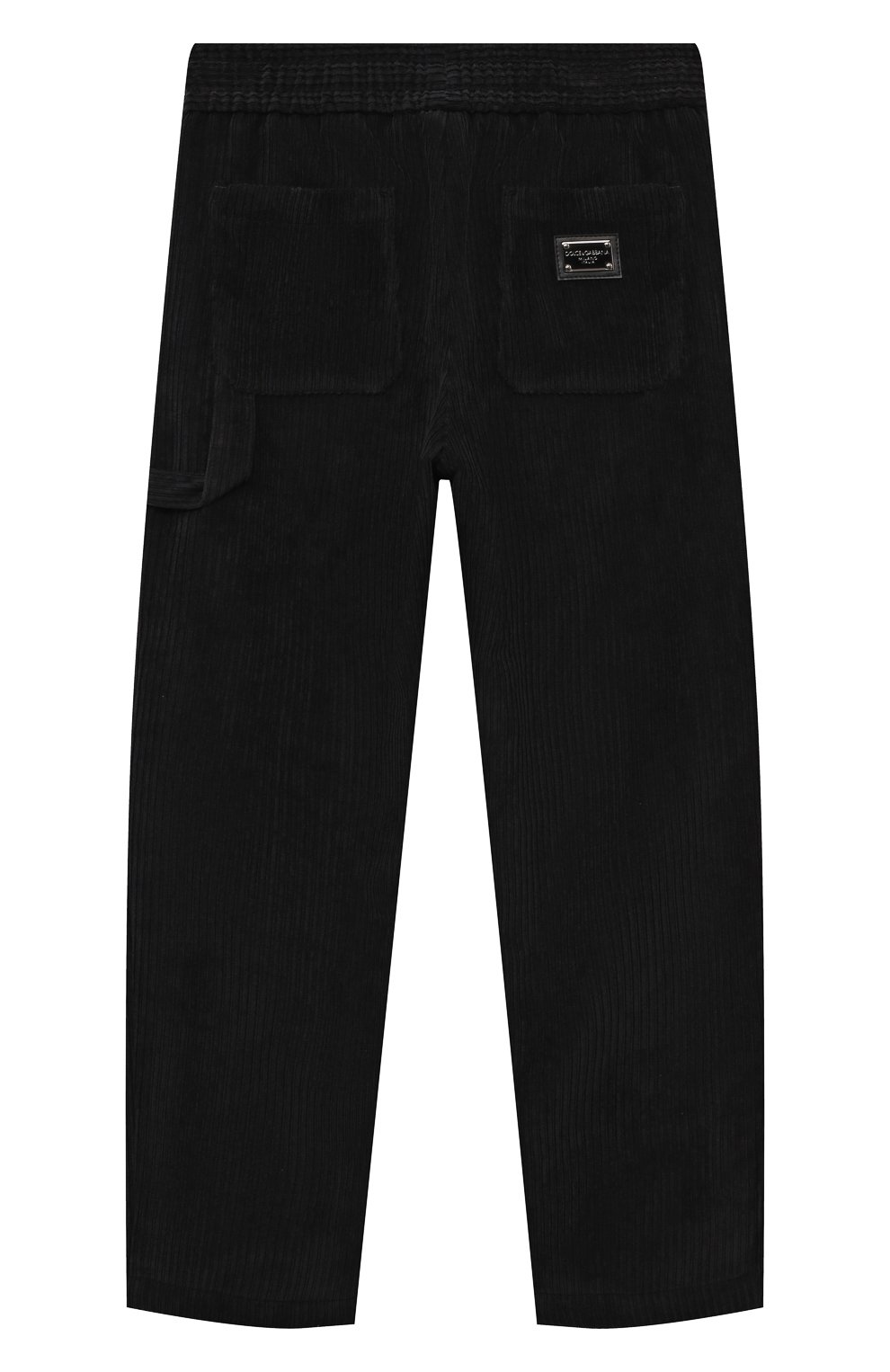 Вельветовые брюки DOLCE & GABBANA черного цвета по цене 43200 руб., арт. L44P65/FUWDL, фото 2 Вельветовые брюки DOLCE & GABBANA, арт. L44P65/FUWDL, фото 2