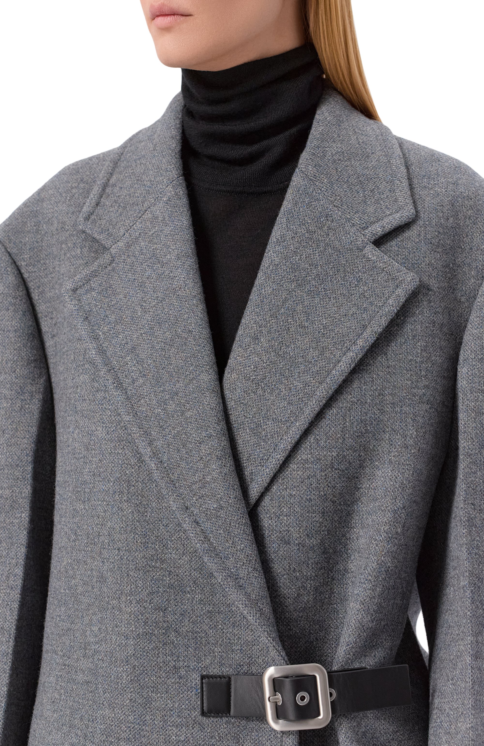 Шерстяное пальто JIL SANDER серого цвета по цене 643000 руб., арт. J02AA0189/J40258, фото 5 Шерстяное пальто JIL SANDER, арт. J02AA0189/J40258, фото 5