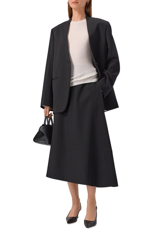 Шелковый пуловер Jil Sander J04GC0103/J16137 Кремовый  J04GC0103/J16137 Фото 2