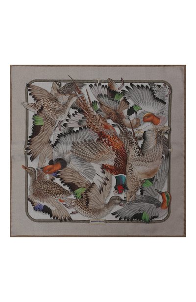 Шелковый платок STEFANO RICCI серого цвета по цене 24800 руб., арт. FZSR14/13709, фото 3 Шелковый платок STEFANO RICCI, арт. FZSR14/13709, фото 3