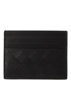 Мужской кожаный футляр для кредитных карт BOTTEGA VENETA черного цвета, арт. 795612/VCPQ3 | Фото 1 (Материал: Натуральная кожа; Нос: Не проставлено)