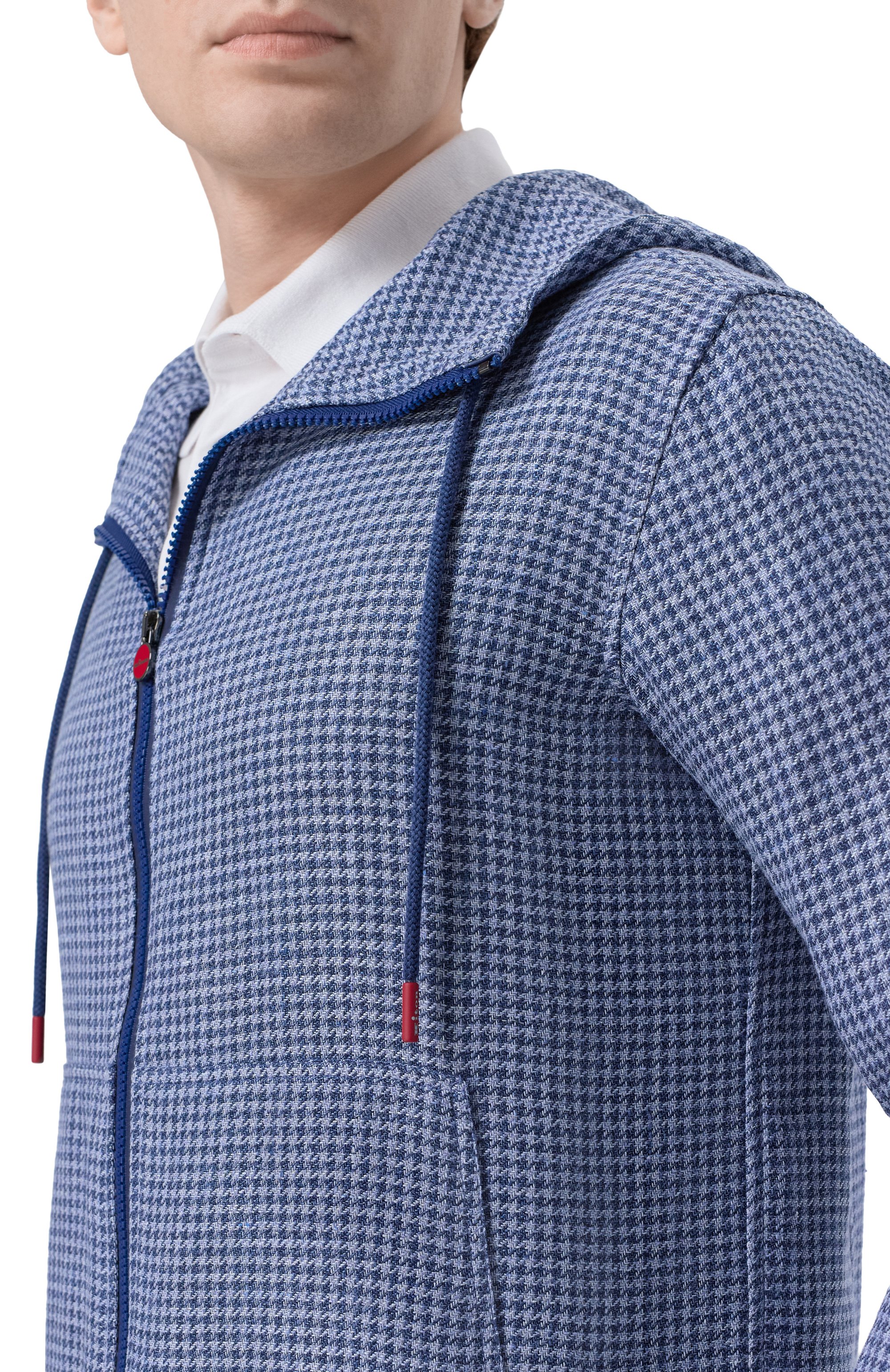 Рубашка изо льна и шелка KITON синего цвета по цене 168000 руб., арт. UMC010K0631G, фото 5 Рубашка изо льна и шелка KITON, арт. UMC010K0631G, фото 5