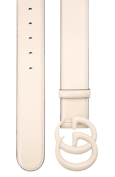 Кожаный ремень GUCCI белого цвета по цене 60480 руб., арт. 400593/18YXV, фото 3 Кожаный ремень GUCCI, арт. 400593/18YXV, фото 3