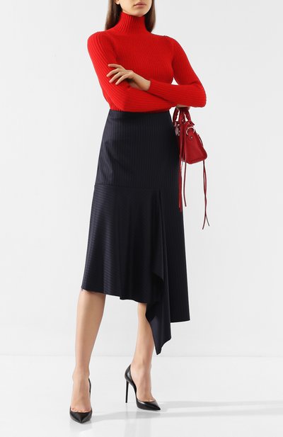Шерстяная юбка BALENCIAGA темно-синего цвета по цене 67300 руб., арт. 518170/TFT06, фото 2 Шерстяная юбка BALENCIAGA, арт. 518170/TFT06, фото 2