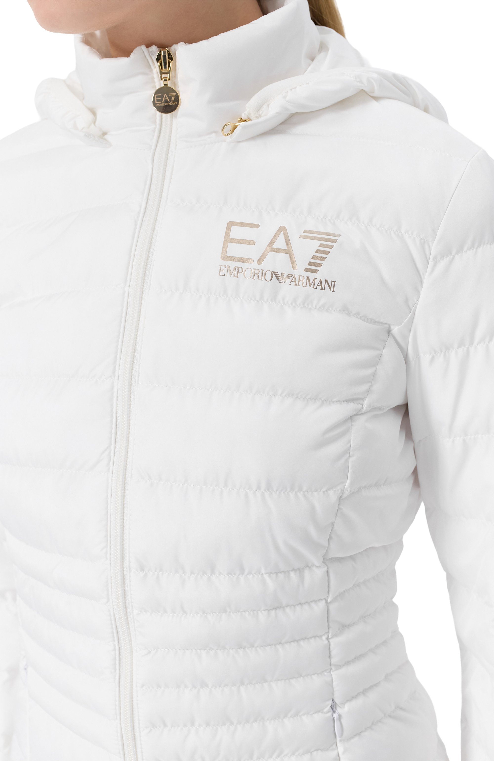 Утепленная куртка EA7 белого цвета по цене 20950 руб., арт. 8NTB23/TNF8Z, фото 5 Утепленная куртка EA7, арт. 8NTB23/TNF8Z, фото 5