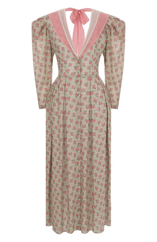 Хлопковое платье Ulyana Sergeenko ABM008SS24P1603Т24 Зелёный ABM008SS24P1603Т24