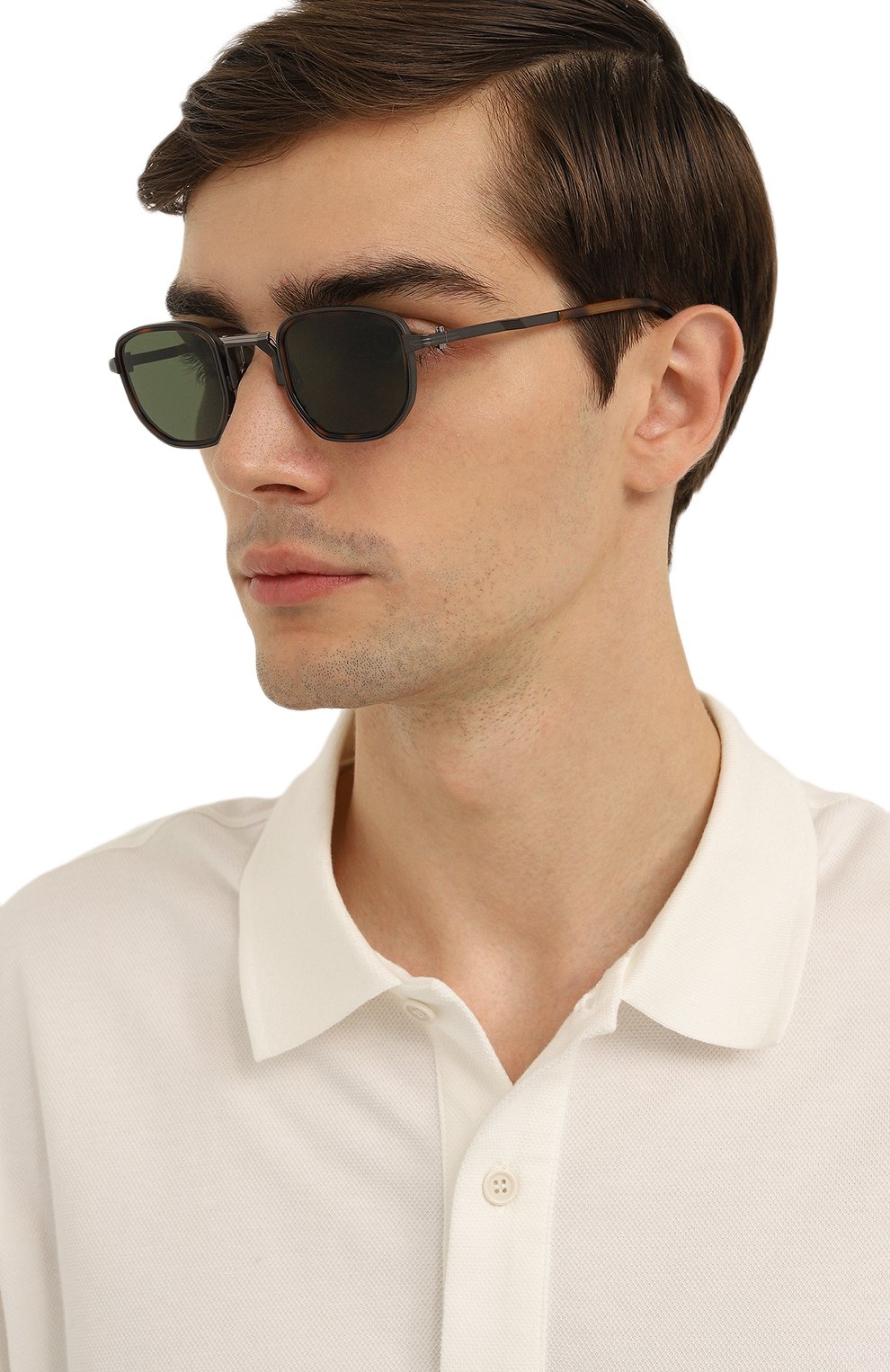 Солнцезащитные очки MOVITRA зеленого цвета по цене 86250 руб., арт. GI0VANNI HAVANA GREEN, фото 3 Солнцезащитные очки MOVITRA, арт. GI0VANNI HAVANA GREEN, фото 3