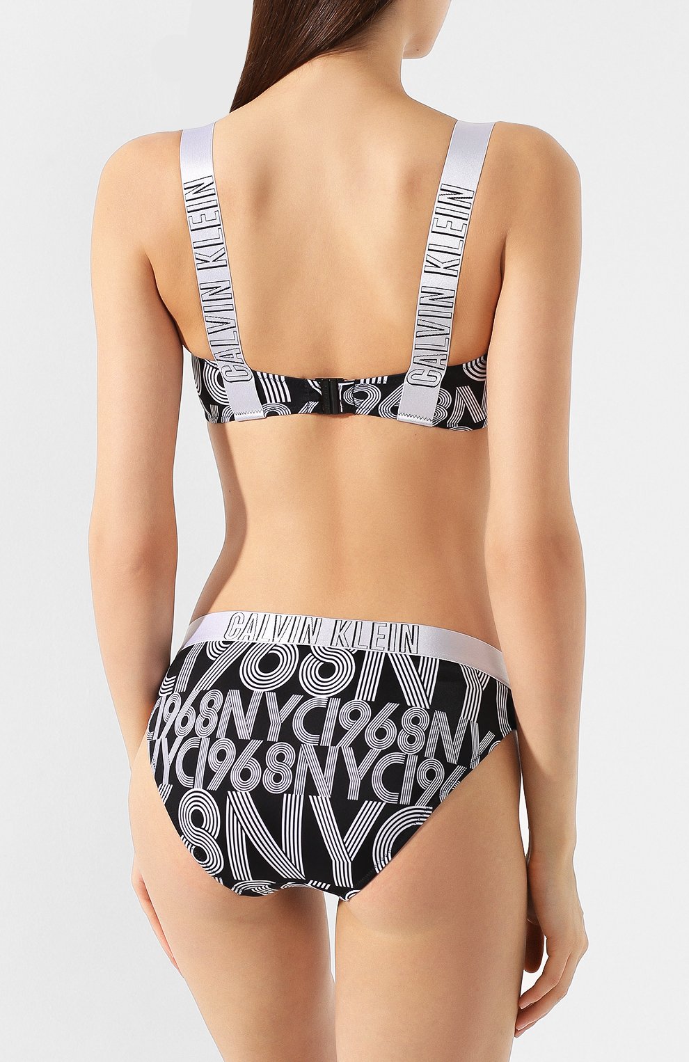 Плавки-бикини CALVIN KLEIN черно-белого цвета по цене 4605 руб., арт. KW0KW00820, фото 3 Плавки-бикини CALVIN KLEIN, арт. KW0KW00820, фото 3