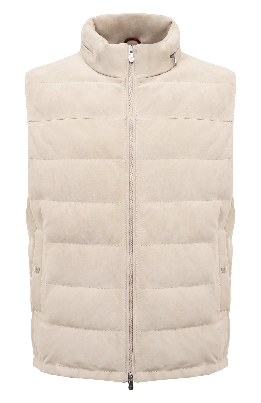 Замшевый жилет BRUNELLO CUCINELLI светло-бежевого цвета по цене 464000 руб., арт. M0PCL1924, фото 1 Замшевый жилет BRUNELLO CUCINELLI, арт. M0PCL1924, фото 1