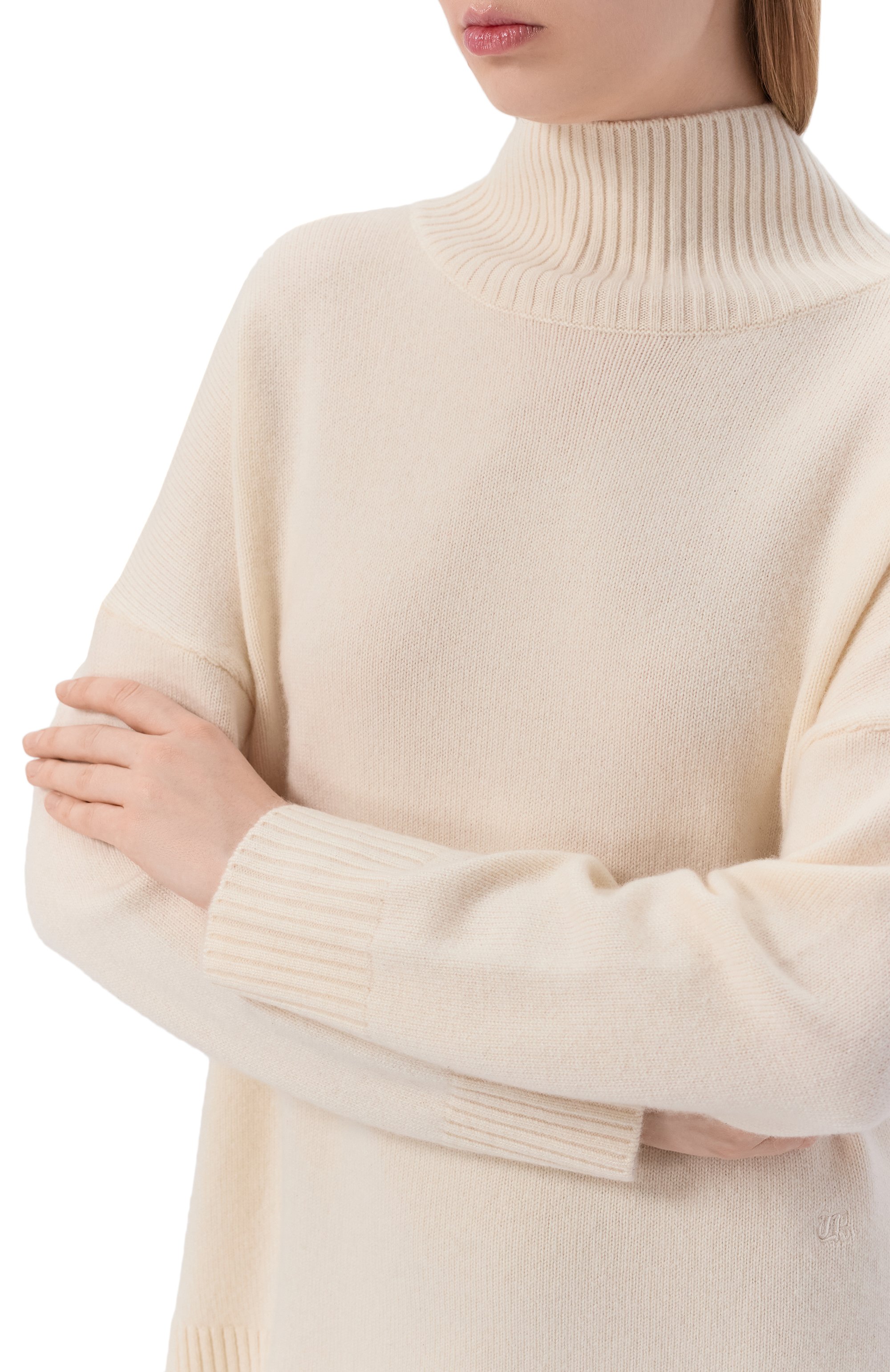 Кашемировый свитер THE KOOPLES кремового цвета по цене 51250 руб., арт. FPUL31037K, фото 5 Кашемировый свитер THE KOOPLES, арт. FPUL31037K, фото 5