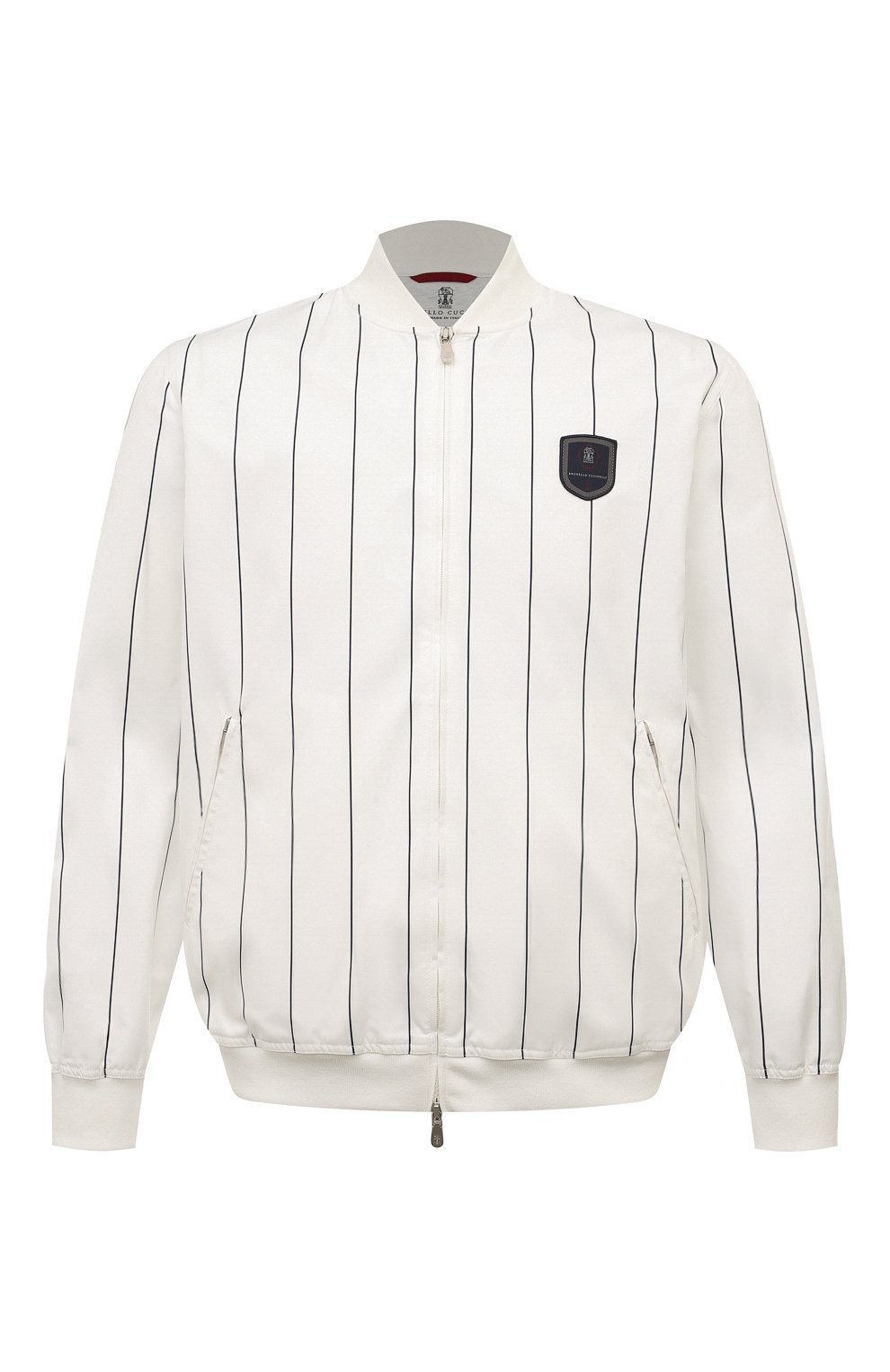 Бомбер BRUNELLO CUCINELLI белого цвета по цене 149000 руб., арт. MB417B2305, фото 1 Бомбер BRUNELLO CUCINELLI, арт. MB417B2305, фото 1