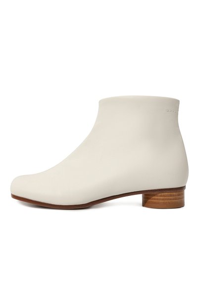 Кожаные ботинки MM6 кремового цвета по цене 30900 руб., арт. 75006/28-35, фото 2 Кожаные ботинки MM6, арт. 75006/28-35, фото 2