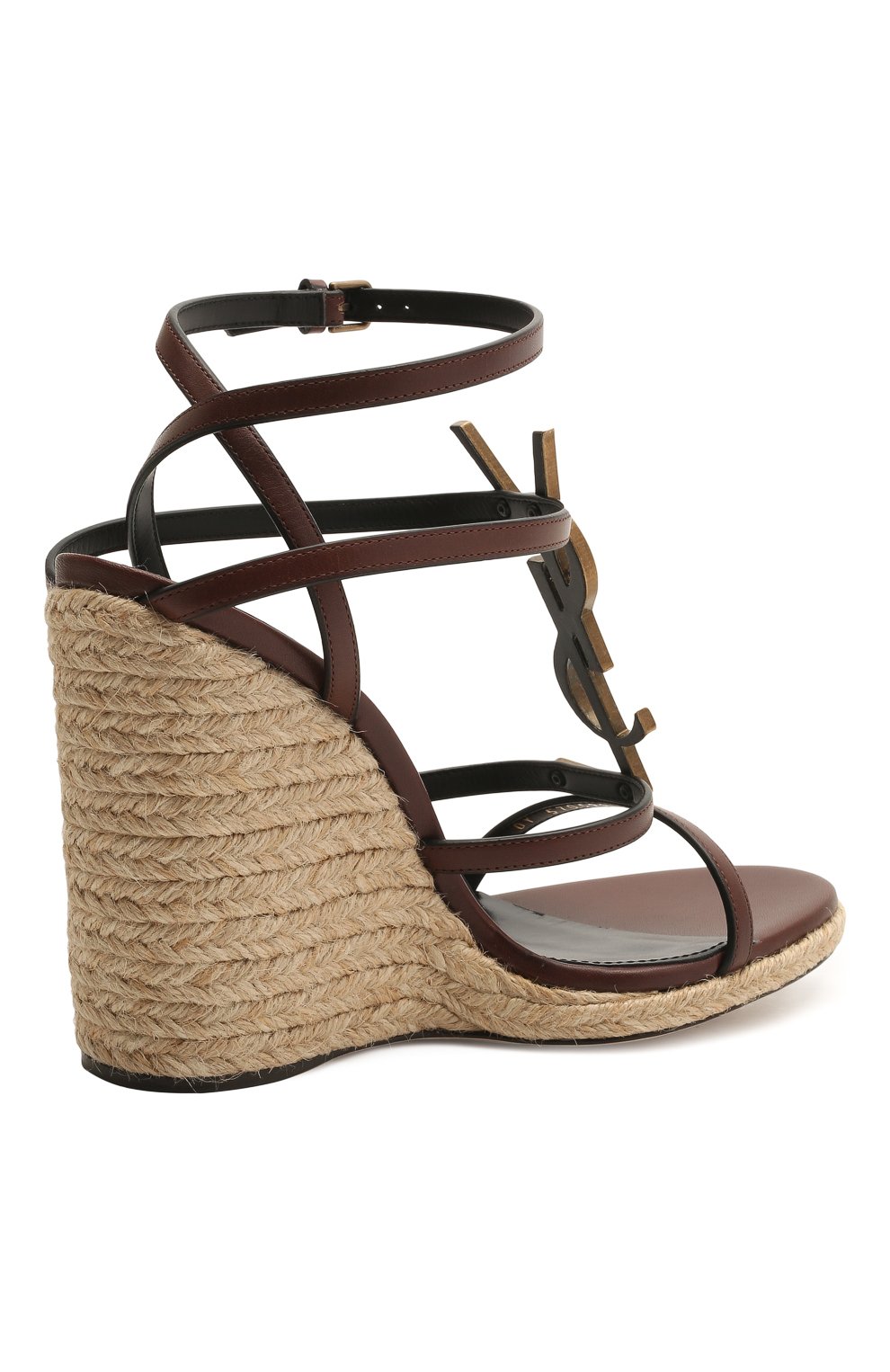 Кожаные босоножки cassandra SAINT LAURENT коричневого цвета по цене 115000 руб., арт. 570599/0MUTT, фото 5 Кожаные босоножки cassandra SAINT LAURENT, арт. 570599/0MUTT, фото 5