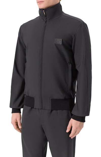 Бомбер DOLCE & GABBANA темно-серого цвета по цене 231500 руб., арт. G9BSLT/FURK8, фото 3 Бомбер DOLCE & GABBANA, арт. G9BSLT/FURK8, фото 3