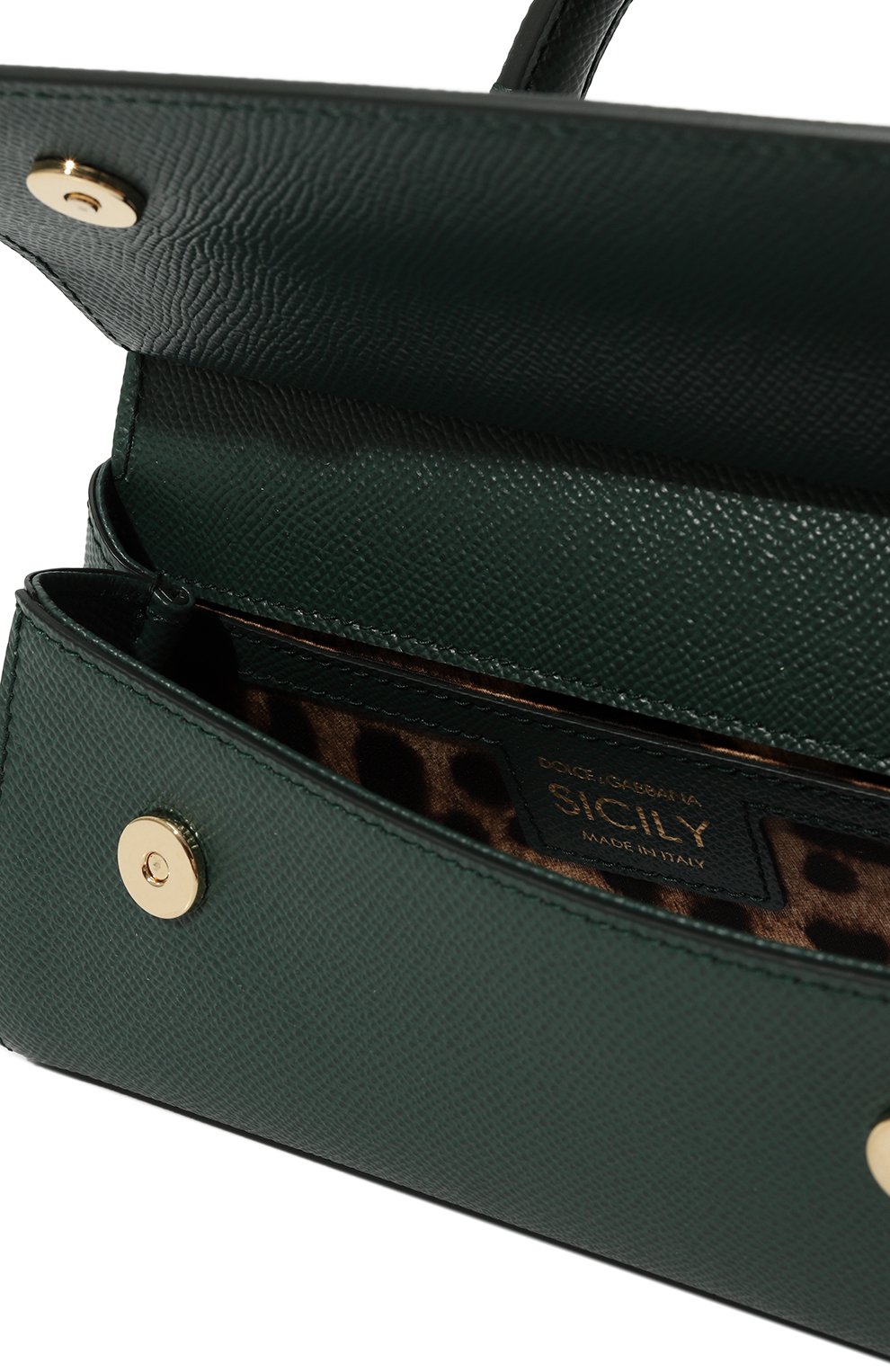 Сумка sicily small DOLCE & GABBANA темно-зеленого цвета по цене 154500 руб., арт. BB9116_BE9116/A1001_1, фото 5 Сумка sicily small DOLCE & GABBANA, арт. BB9116_BE9116/A1001_1, фото 5