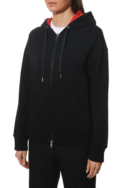 Хлопковый кардиган MONCLER черного цвета по цене 59950 руб., арт. H1-093-8G000-19-809LC, фото 3 Хлопковый кардиган MONCLER, арт. H1-093-8G000-19-809LC, фото 3