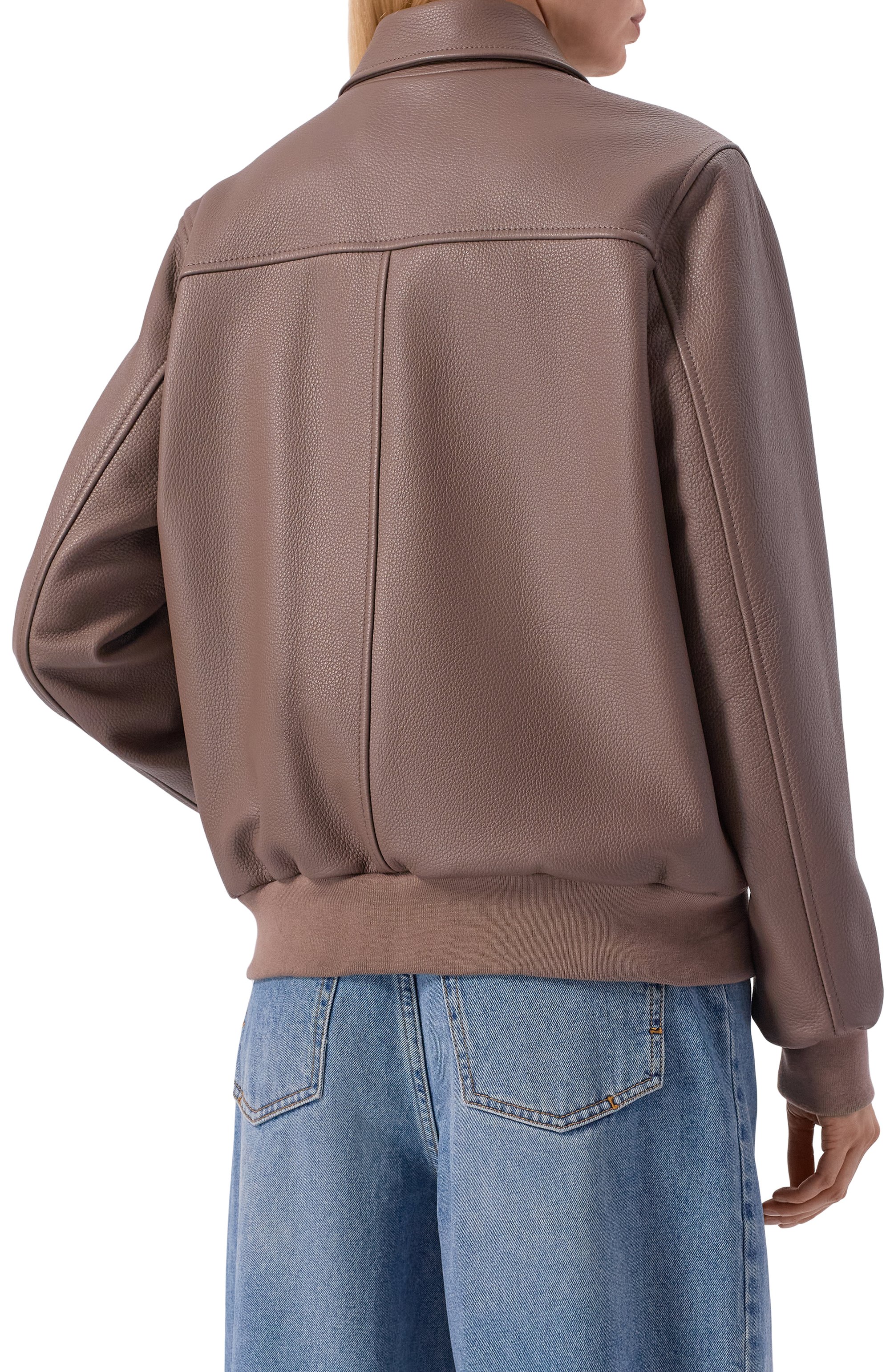 Кожаный бомбер MASLOV, арт. SMB63, фото 4