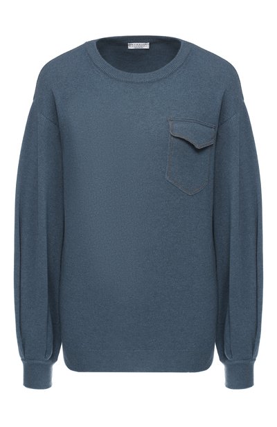 Женский кашемировый пуловер с накладным карманом BRUNELLO CUCINELLI, арт. M12145600