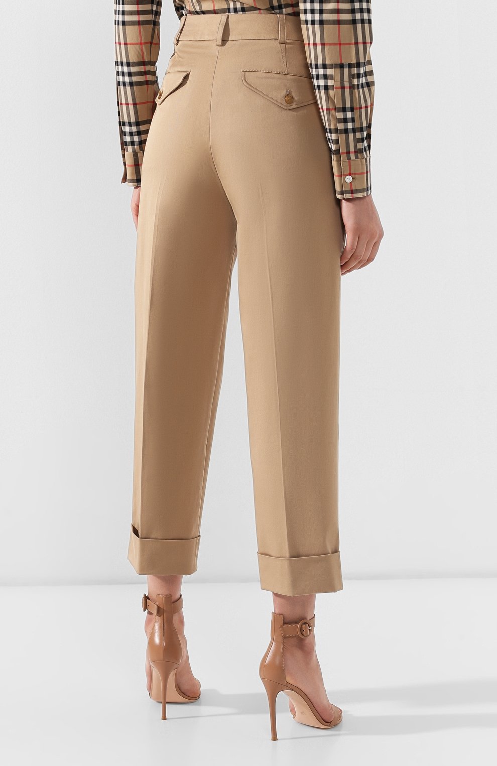 Хлопковые брюки BURBERRY бежевого цвета по цене 81750 руб., арт. 8010263, фото 4 Хлопковые брюки BURBERRY, арт. 8010263, фото 4