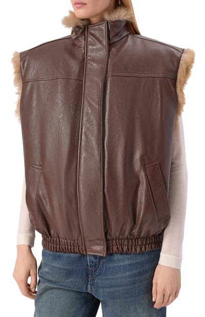 Жилет из экокожи MSGM, арт. 3942MDH02Y/257804, фото 3