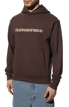 Мужской хлопковое худи adidas originals x pharrell williams ADIDAS ORIGINALS коричневого цвета, арт. HI2958 | Фото 3 (Рукава: Длинные; Длина (для топов): Стандартные; Материал внешний: Хлопок; Мужское Кросс-КТ: Худи-одежда; Стили: Спорт-шик; Принт: С принтом)