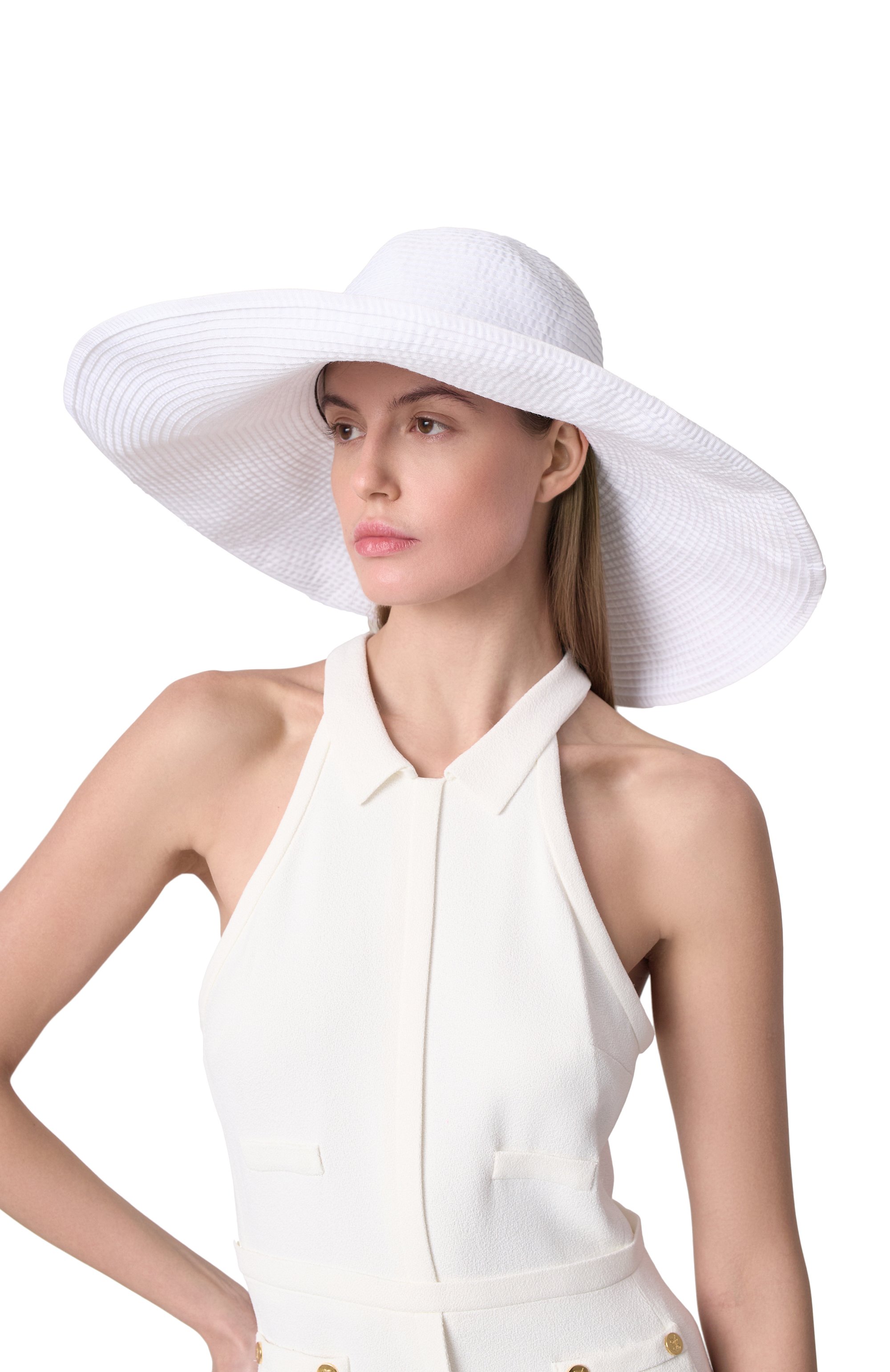 Шляпа SHAN белого цвета по цене 31160 руб., арт. 0550-07., фото 2 Шляпа SHAN, арт. 0550-07., фото 2