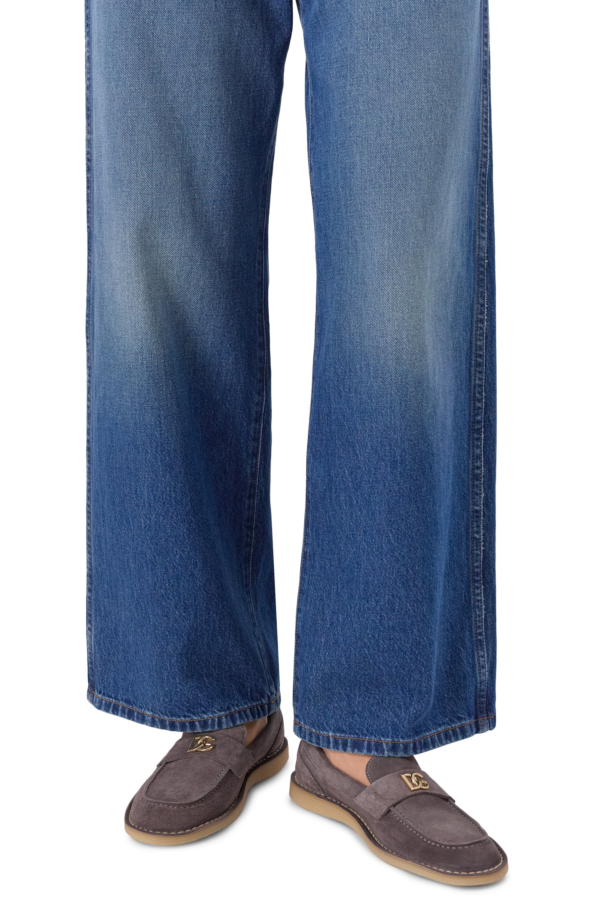 Замшевые лоферы DOLCE & GABBANA, арт. CP0182/A3G52, фото 2