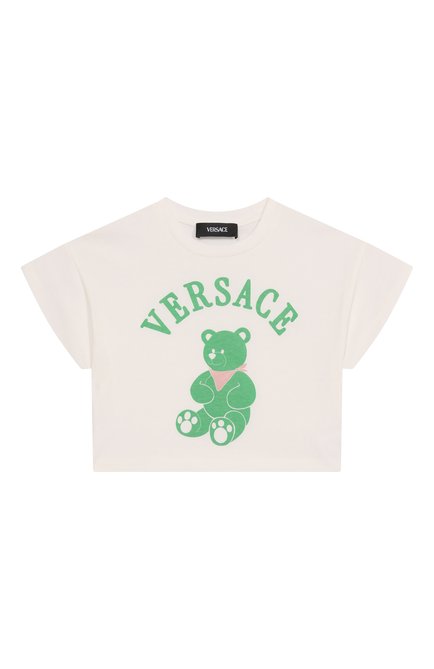 Хлопковая футболка VERSACE, арт. 1018183/1A13082/4A-6A