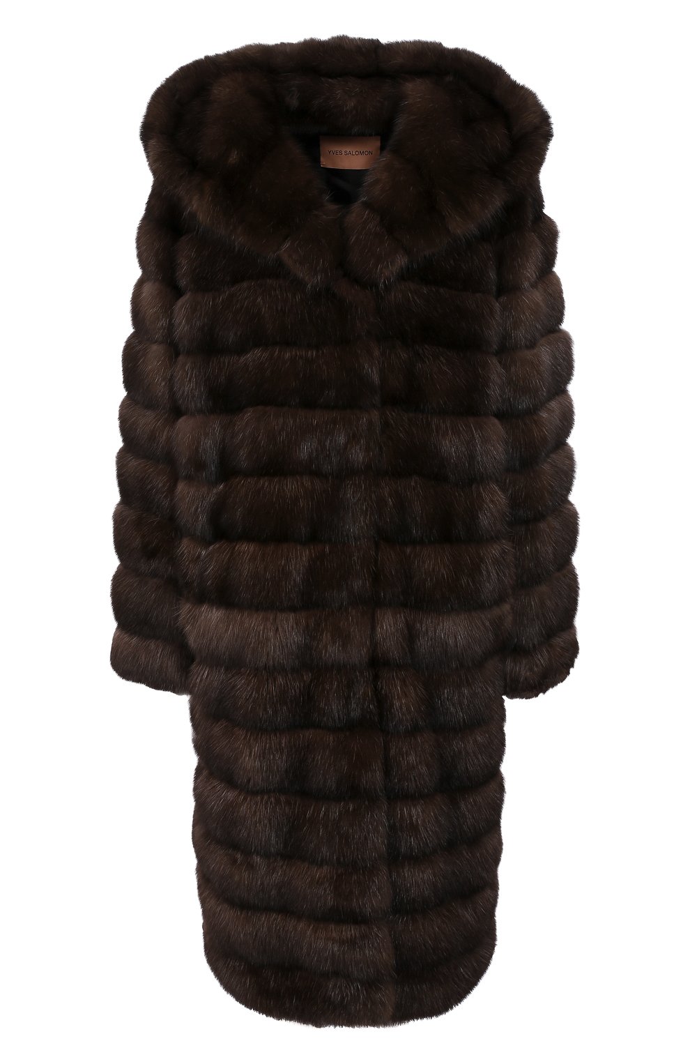 Шуба из меха соболя YVES SALOMON коричневого цвета по цене 7235000 руб., арт. 20WYM42905ZICV, фото 1 Шуба из меха соболя YVES SALOMON, арт. 20WYM42905ZICV, фото 1