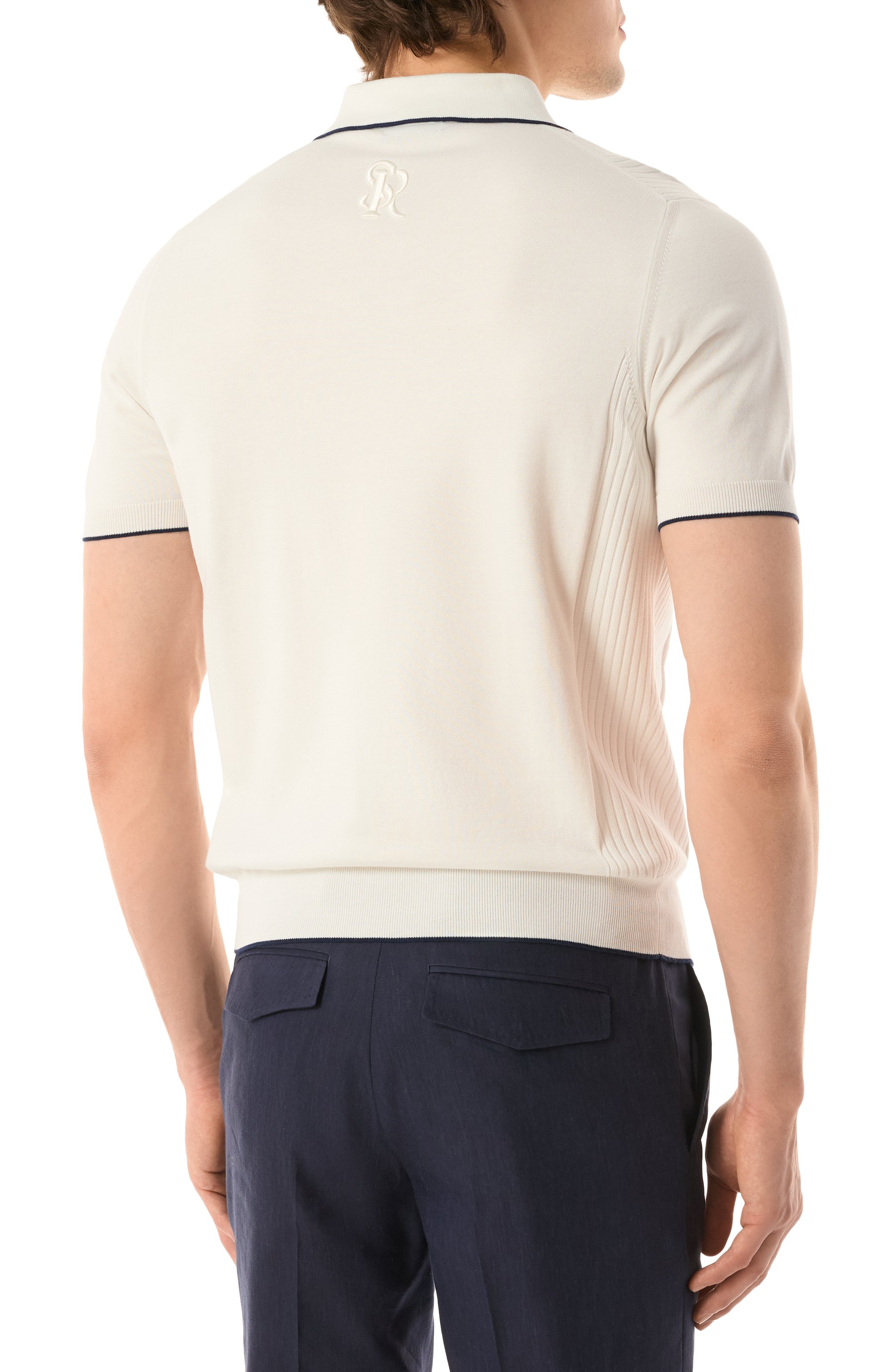 Хлопковое поло STEFANO RICCI белого цвета по цене 130000 руб., арт. K616410P31/F25116, фото 4 Хлопковое поло STEFANO RICCI, арт. K616410P31/F25116, фото 4