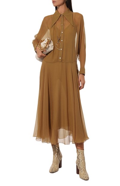 Шелковое платье CHLOÉ, арт. CHC24AR003001, фото 2