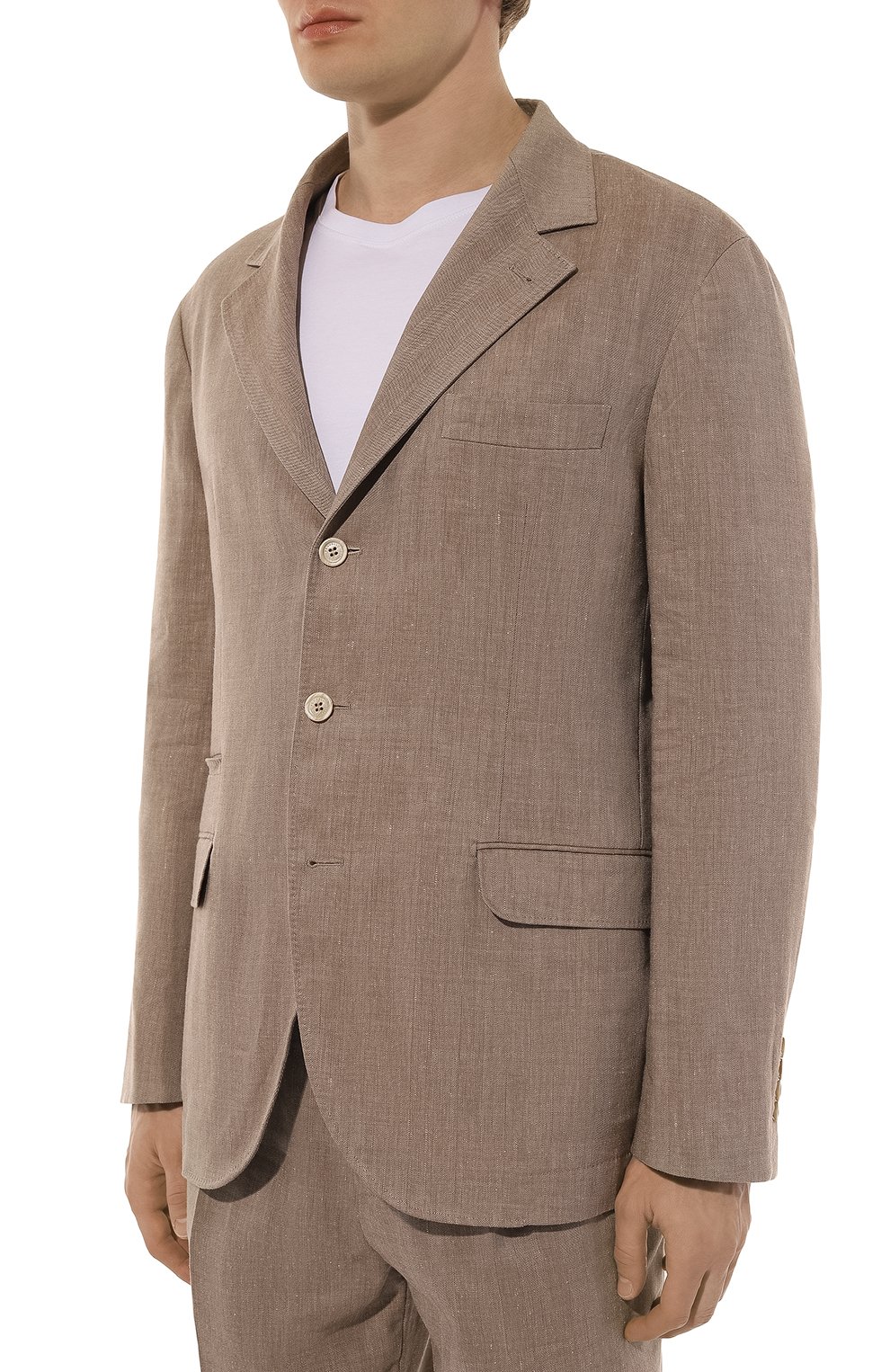 Костюм изо льна и шерсти BRUNELLO CUCINELLI, арт. MS465LDTR, фото 4