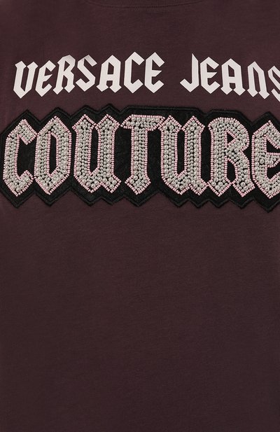Хлопковая футболка VERSACE JEANS COUTURE, арт. 77HAHC01/CJ01C, фото 5