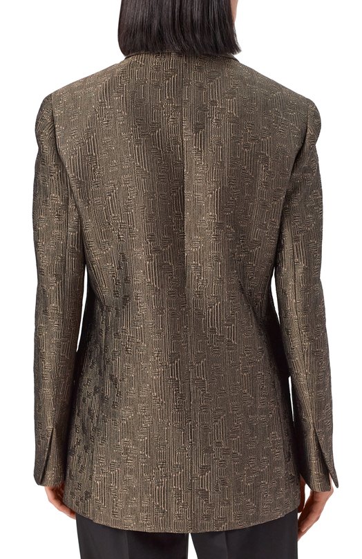 Жакет из шелка и шерсти Giorgio Armani GW001951/TE16797 Бронзовый  GW001951/TE16797 Фото 4