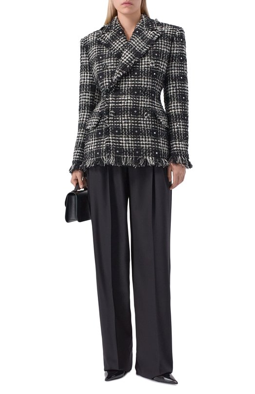 Твидовый жакет Giuseppe di Morabito 05FWJA096C 05326 Чёрно-белый  05FWJA096C 05326 Фото 2