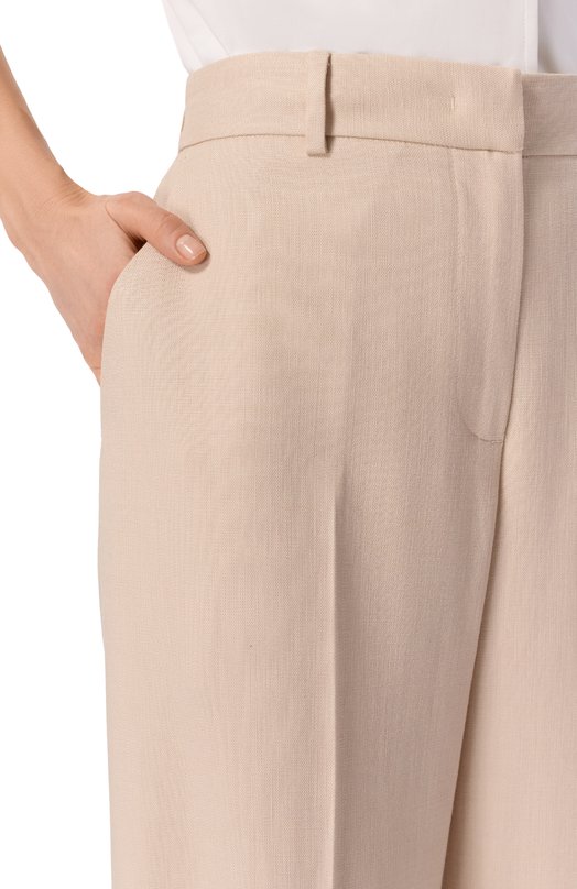 Брюки из вискозы MSGM 4041MDP25/267127 Бежевый  4041MDP25/267127 Фото 5
