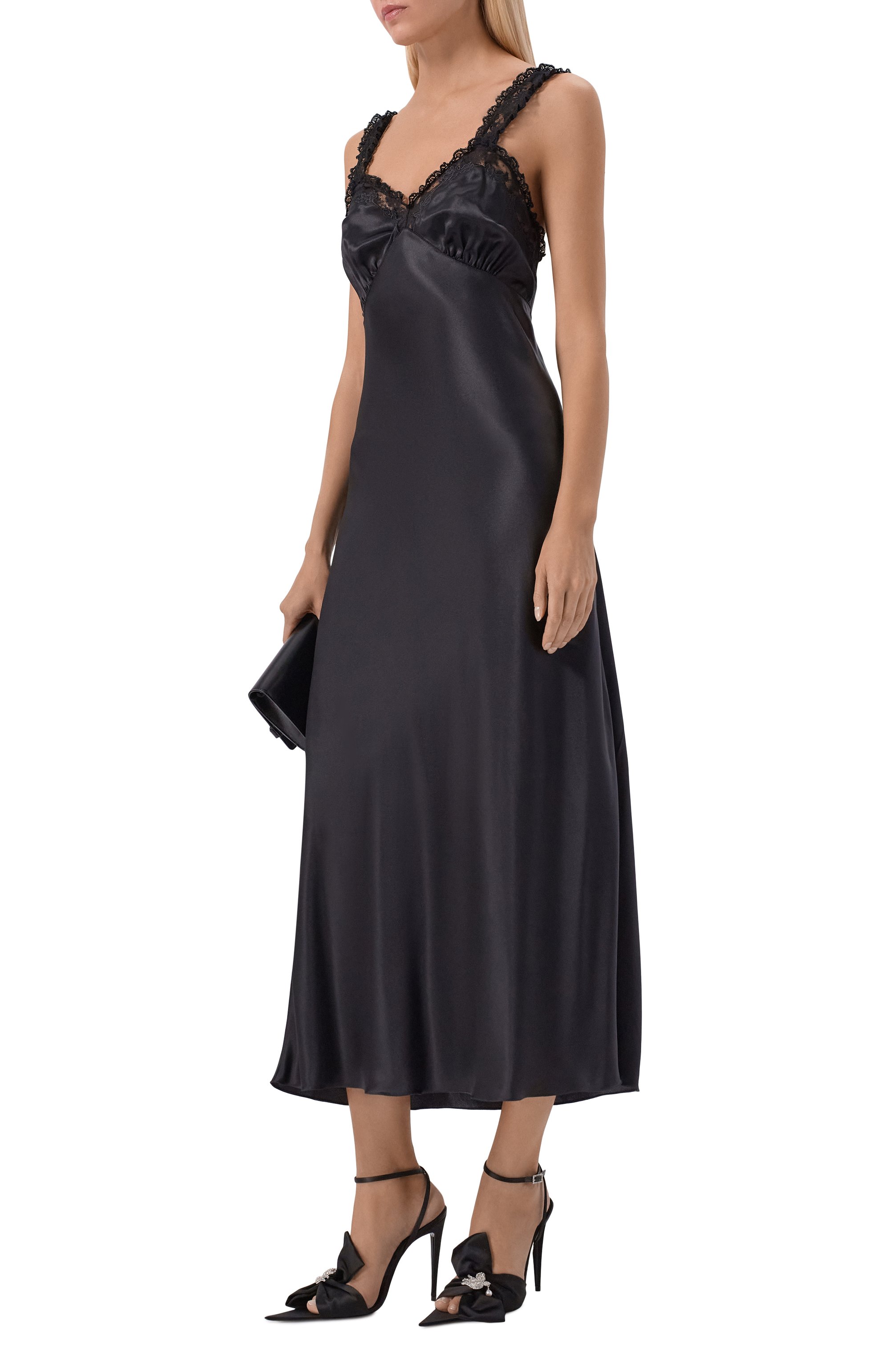 Текстильные босоножки dove 110 SAINT LAURENT, арт. 867309/9QNC4, фото 3