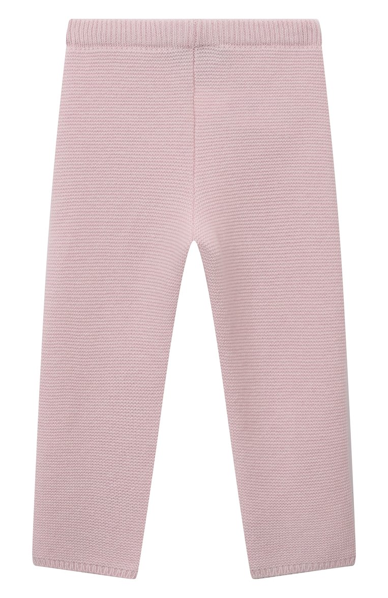 Детские кашемировые джоггеры GIORGETTI CASHMERE светло-розового цвета, арт. MB1461/T | Фото 2 (Нос: Не проставлено; Материал сплава: Проставлено; Девочки Кросс-КТ: Джоггеры-одежда)