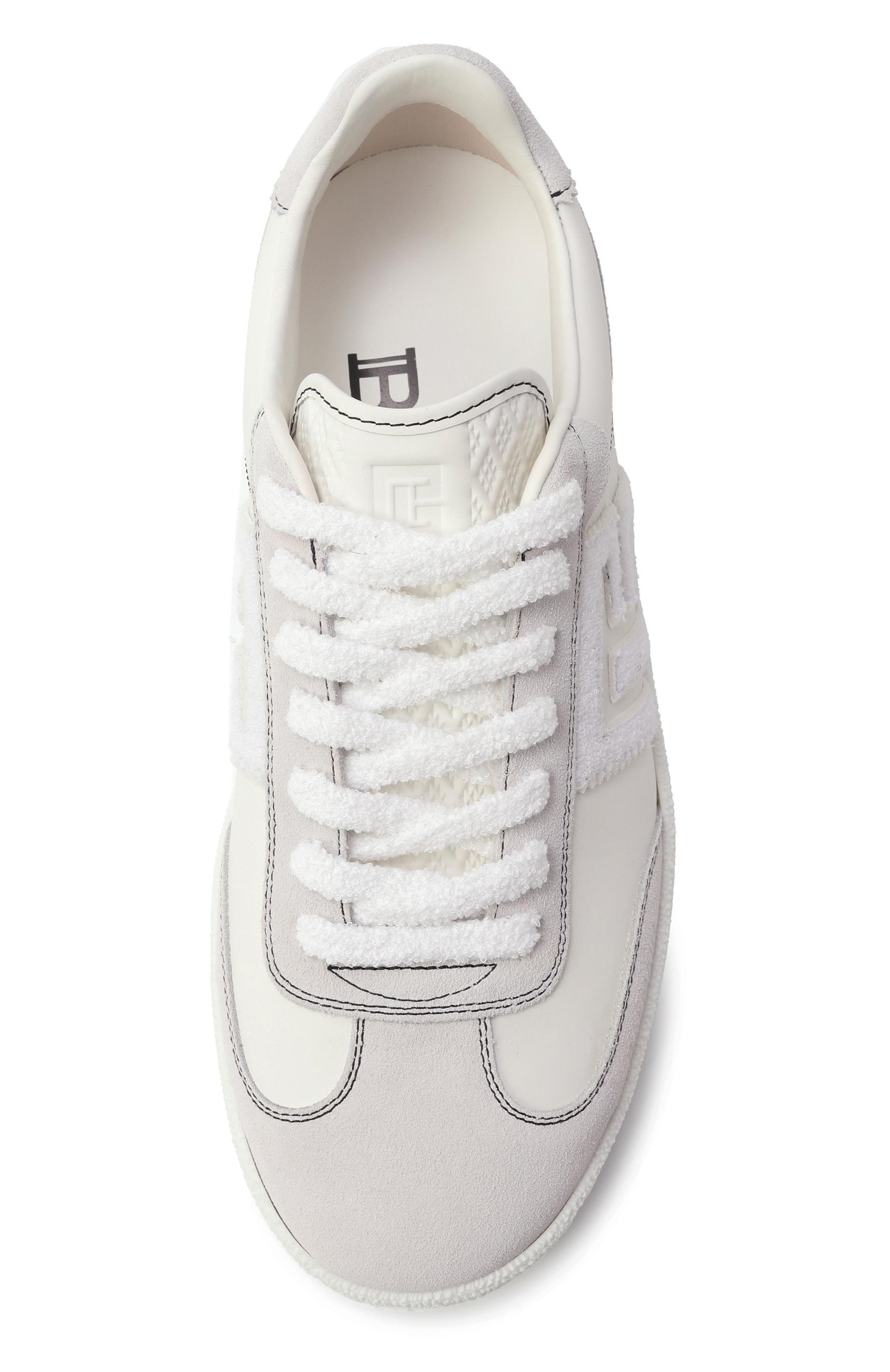 Кожаные кеды swan BALMAIN белого цвета по цене 61550 руб., арт. EN1VI735/LCBJ, фото 6 Кожаные кеды swan BALMAIN, арт. EN1VI735/LCBJ, фото 6