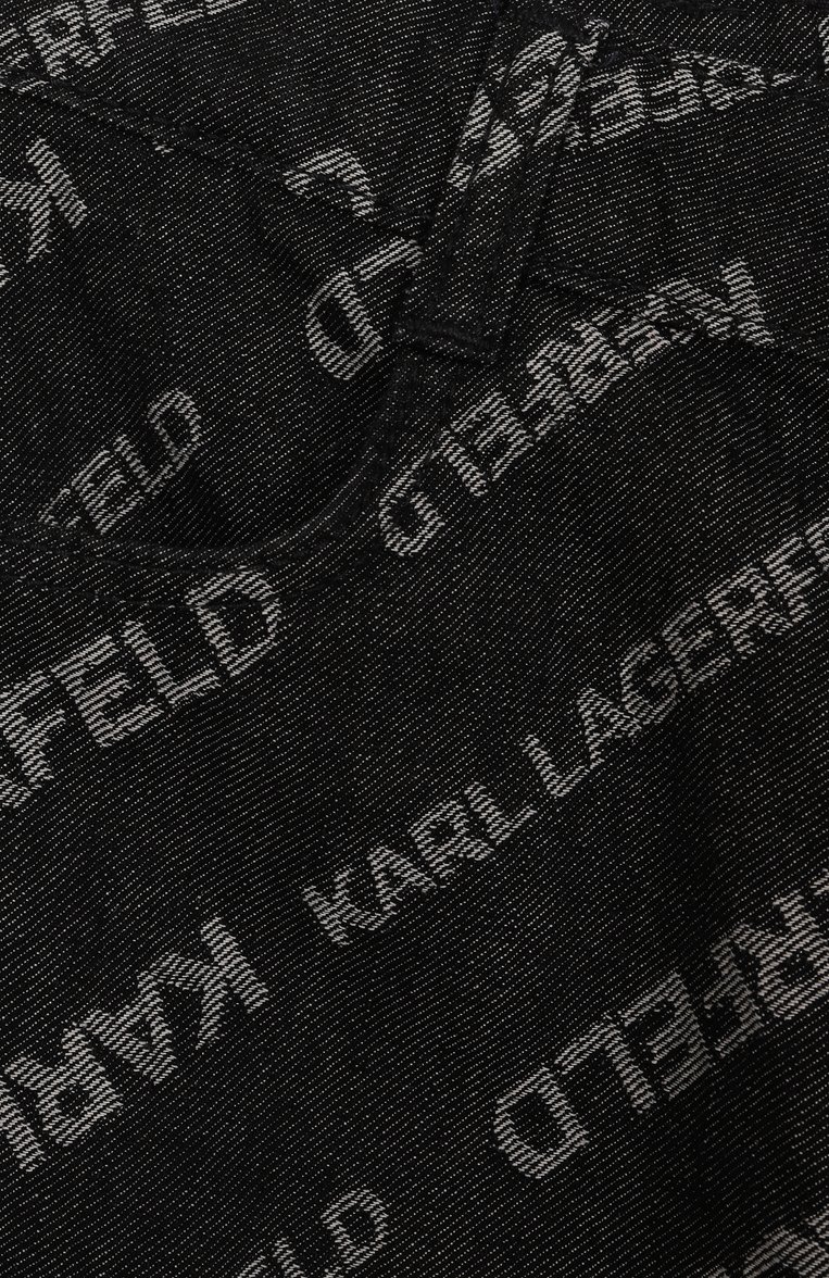 Детские джинсовые шорты KARL LAGERFELD KIDS темно-серого цвета, арт. Z30415 | Фото 3 (Нос: Не проставлено; Материал внешний: Хлопок, Деним; Материал подклада: Синтетический материал; Кросс-КТ: Деним; Ростовка одежда: 9 лет | 134 см, 12 лет | 152 см, 13 - 15 лет | 158 см, 7 лет | 122 см, 16 лет | 164 см)