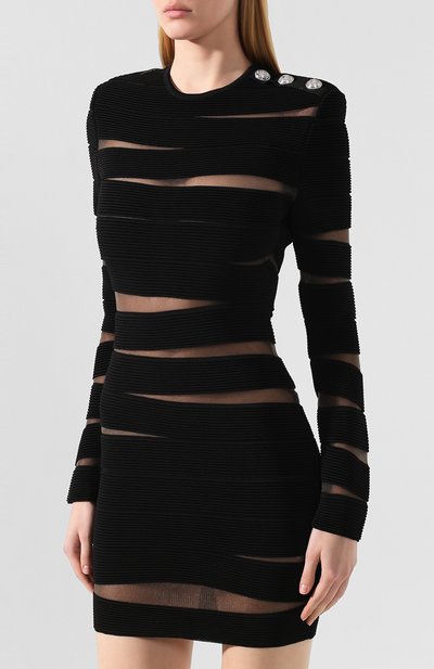 Платье из вискозы BALMAIN, арт. SF06230/K532, фото 3