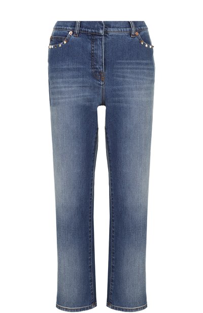 Укороченные расклешенные джинсы с шипами VALENTINO, арт. MB3DD03G/2PY, фото 1