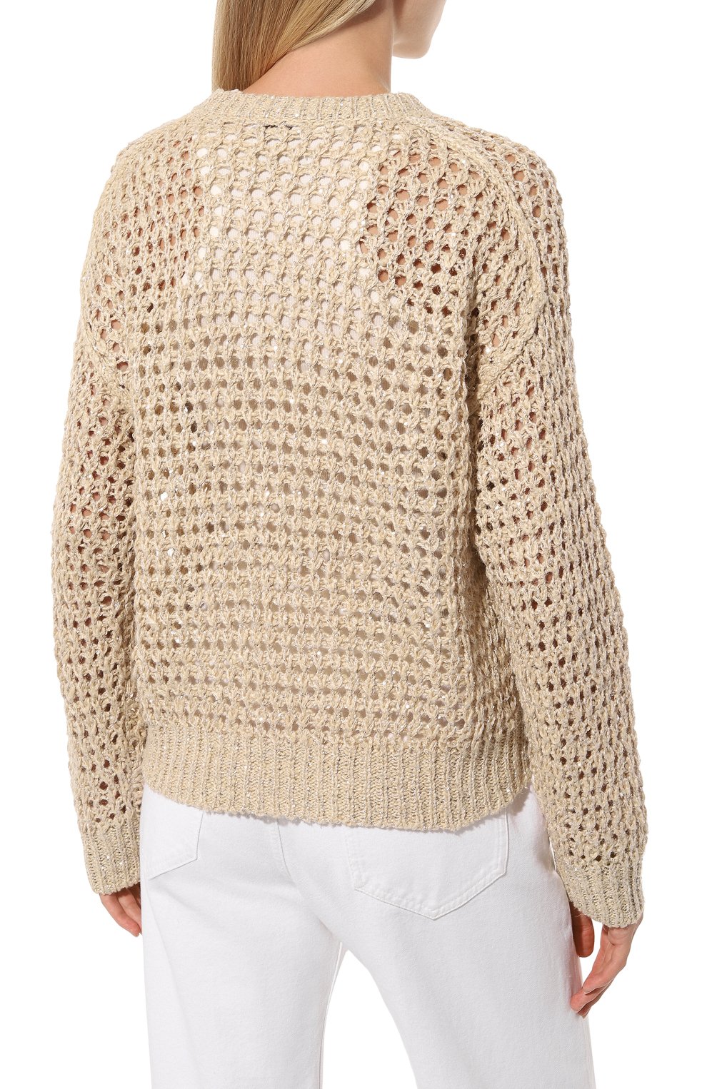 Свитер из шелка и льна BRUNELLO CUCINELLI, арт. MEA36BP412, фото 4