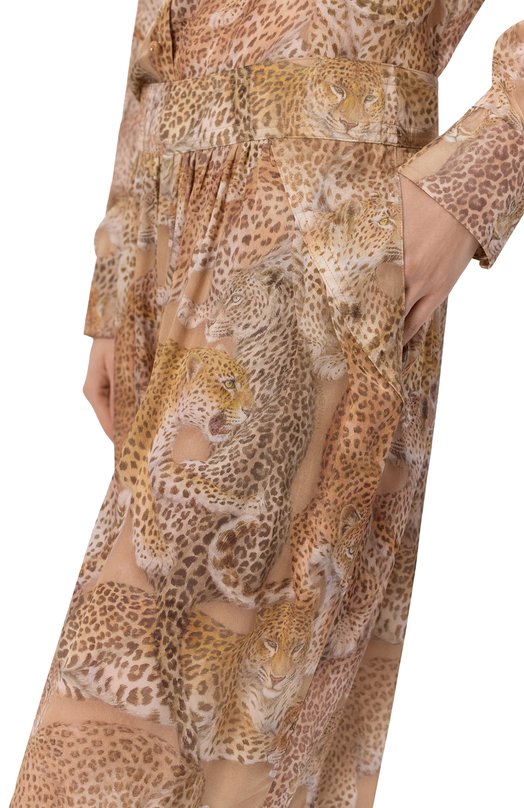 Шелковые брюки Zimmermann 6971PC261 Леопардовый  6971PC261 Фото 5
