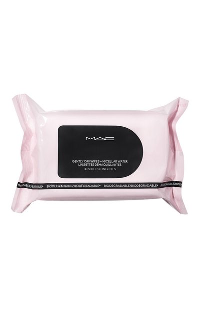 Салфетки для снятия макияжа gently off wipes + micellar water biodegradable (30шт.) MAC, арт. SRAY-01, фото 1