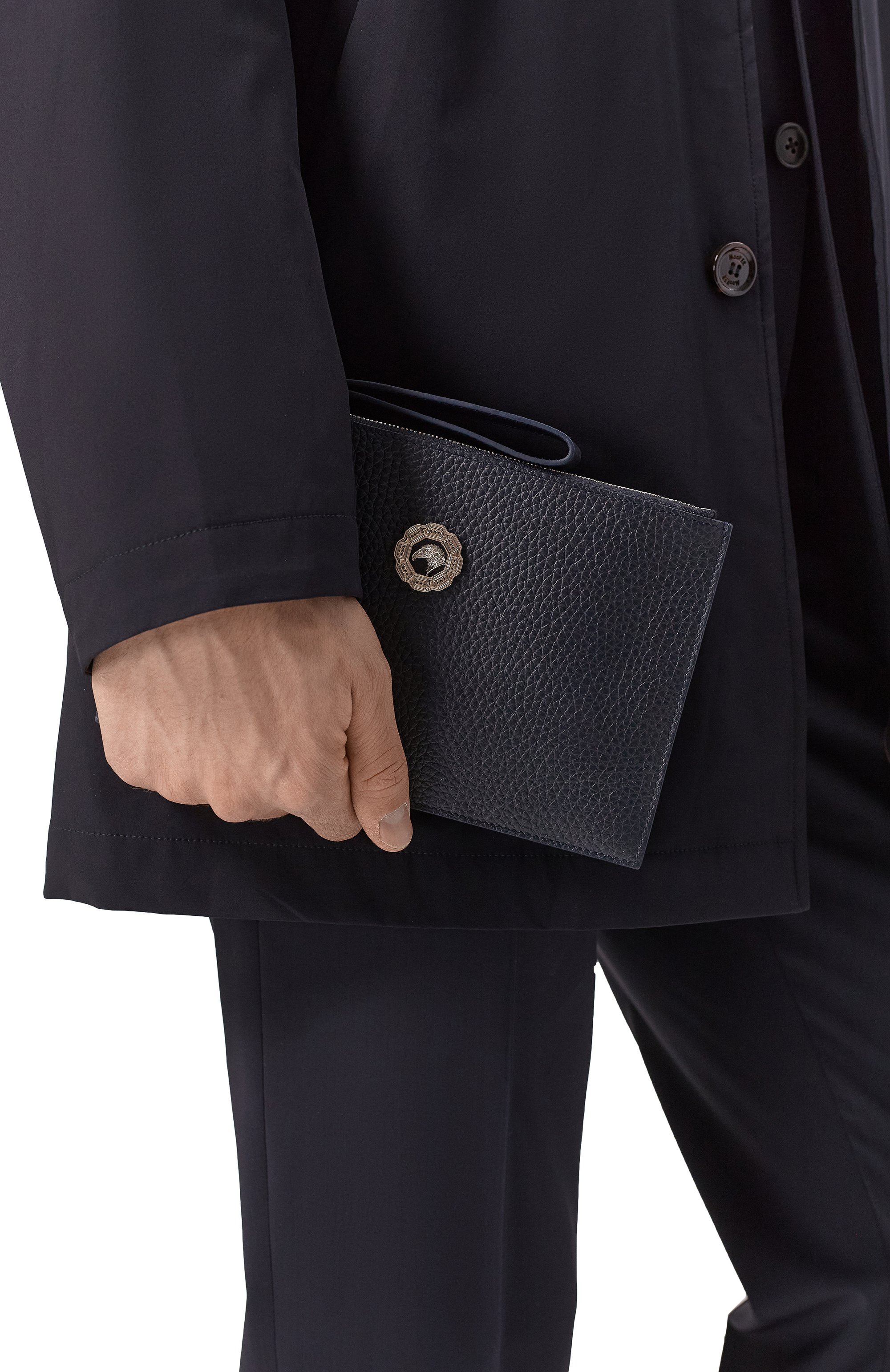 Борсетка STEFANO RICCI темно-синего цвета по цене 189500 руб., арт. PP446G9P/VD, фото 2 Борсетка STEFANO RICCI, арт. PP446G9P/VD, фото 2